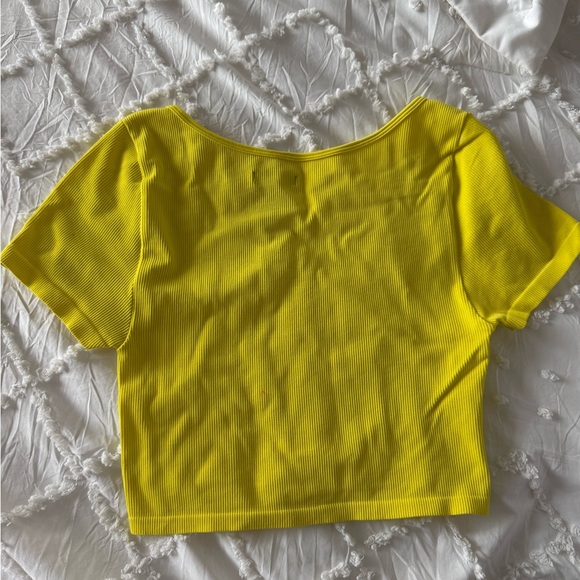 Wild Fable Bright Yellow Crop Top - Picture 2 of 3